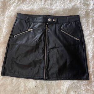 Women’s leather mini skirt